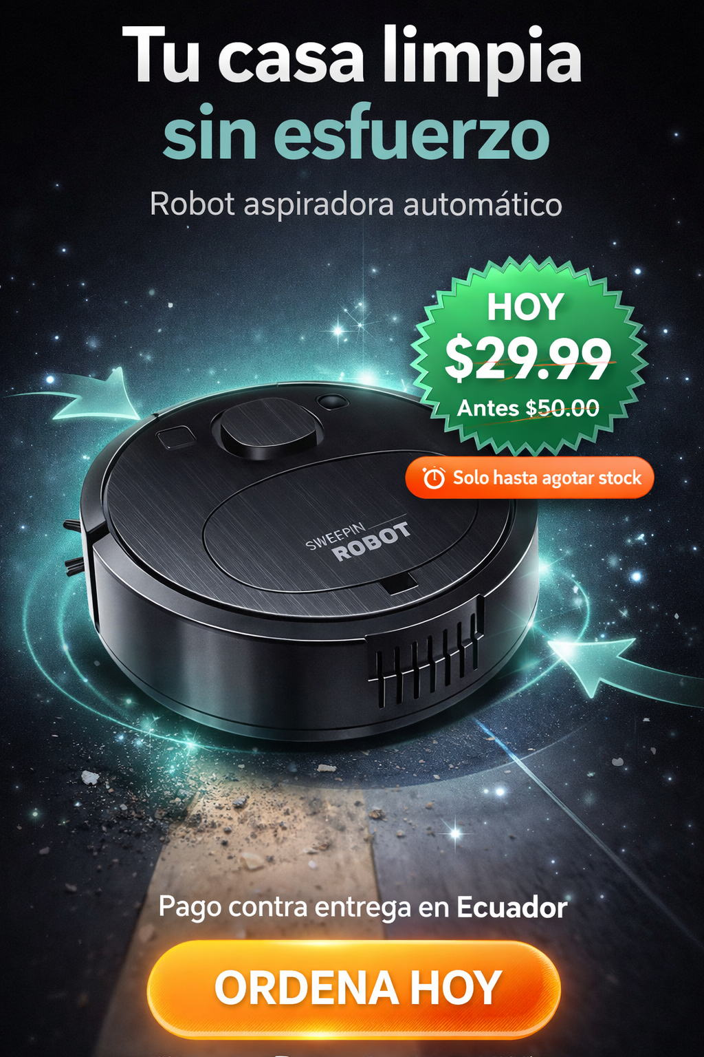 CleanBot Pro ¿Y si tu casa se limpiara sola mientras tú haces lo que más te gusta?